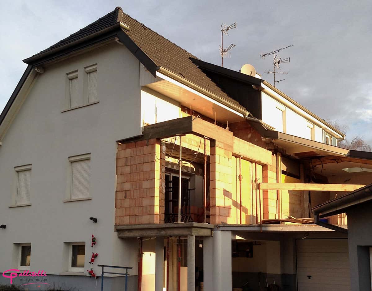 extension de maison gallitelli-maconnerie